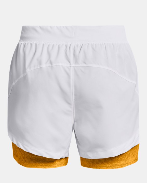 Women's UA Iso-Chill Run 2-in-1 Shorts in White image number 6